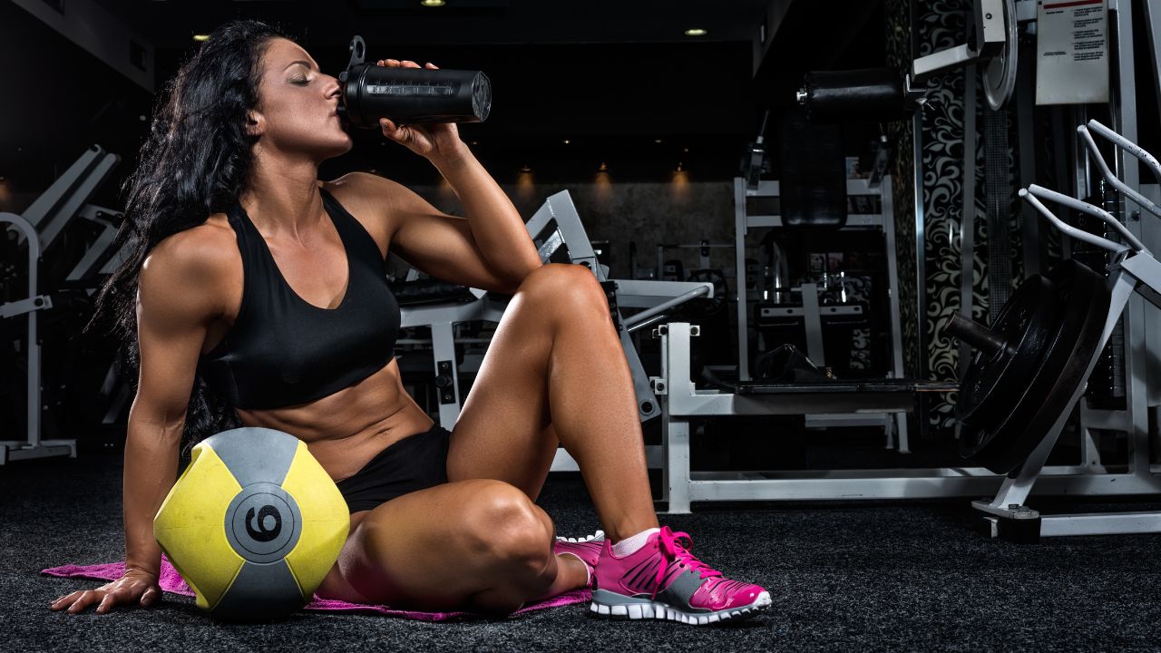 girl drinking the best weight gainer for women